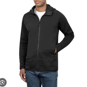 Kirkland Signature Men’s Hooded Fleece Jacket, Black
